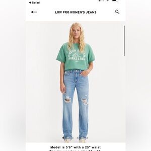 distressed levi’s low pro size 26